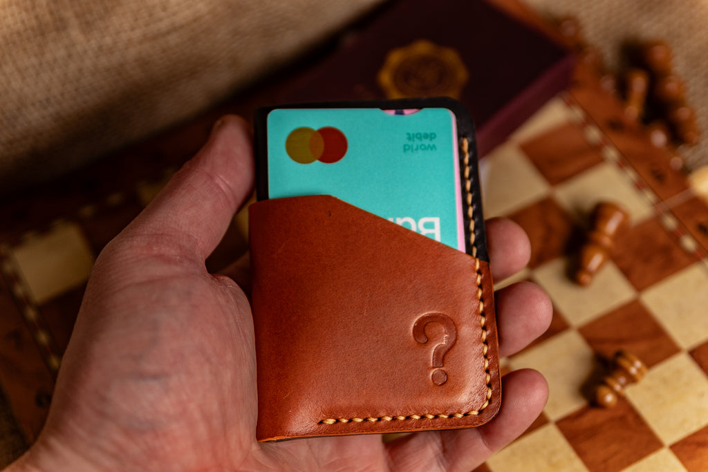 leather wallet in the hand waplier buttero leather 