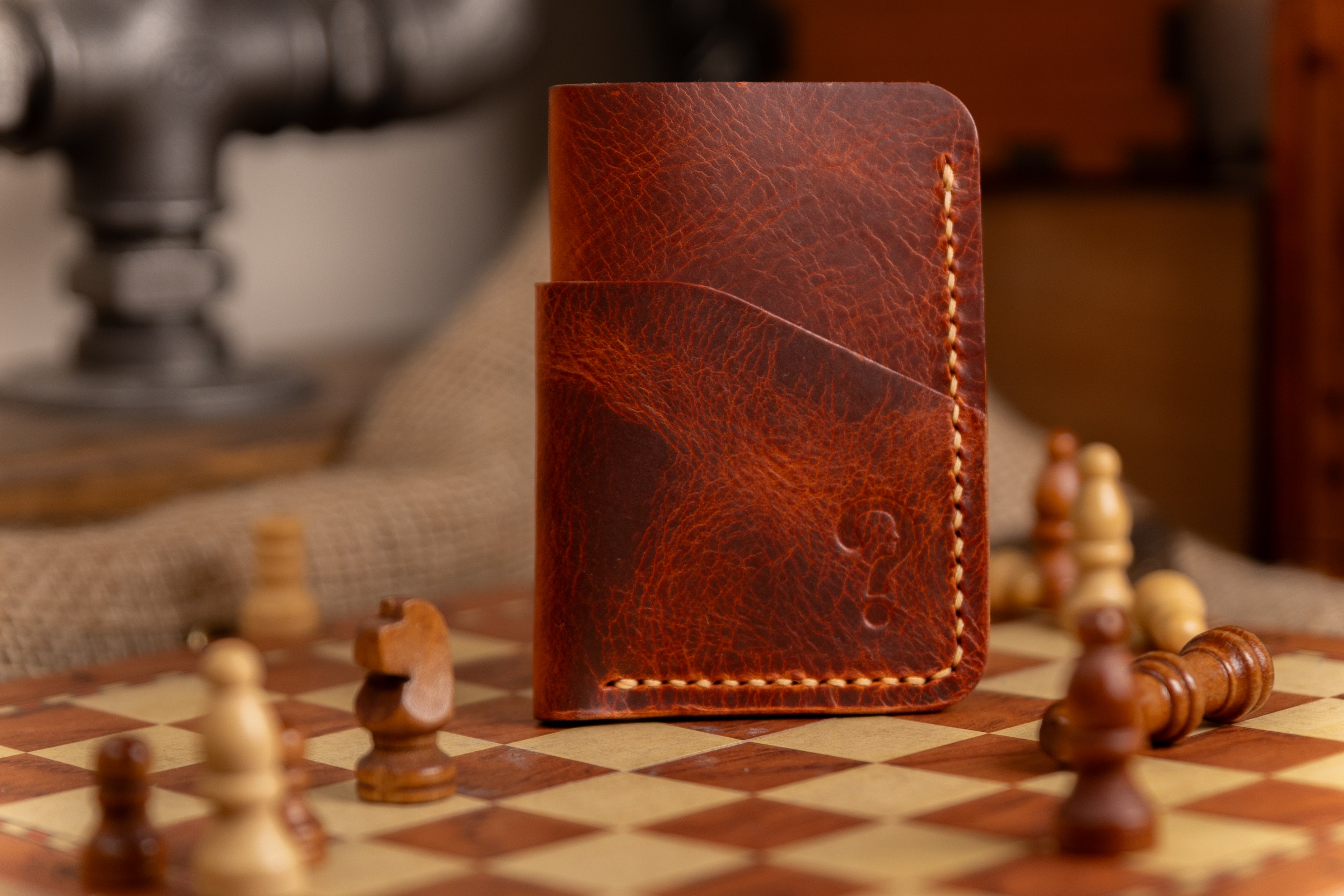 Minimalist leather Cloak Wallet by The Mystery Leather Company