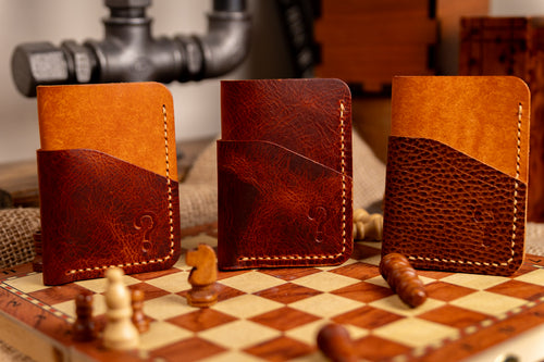 Cloak Wallet made from premium Badalassi Carlo Wax  leather with minimalist everyday carry style