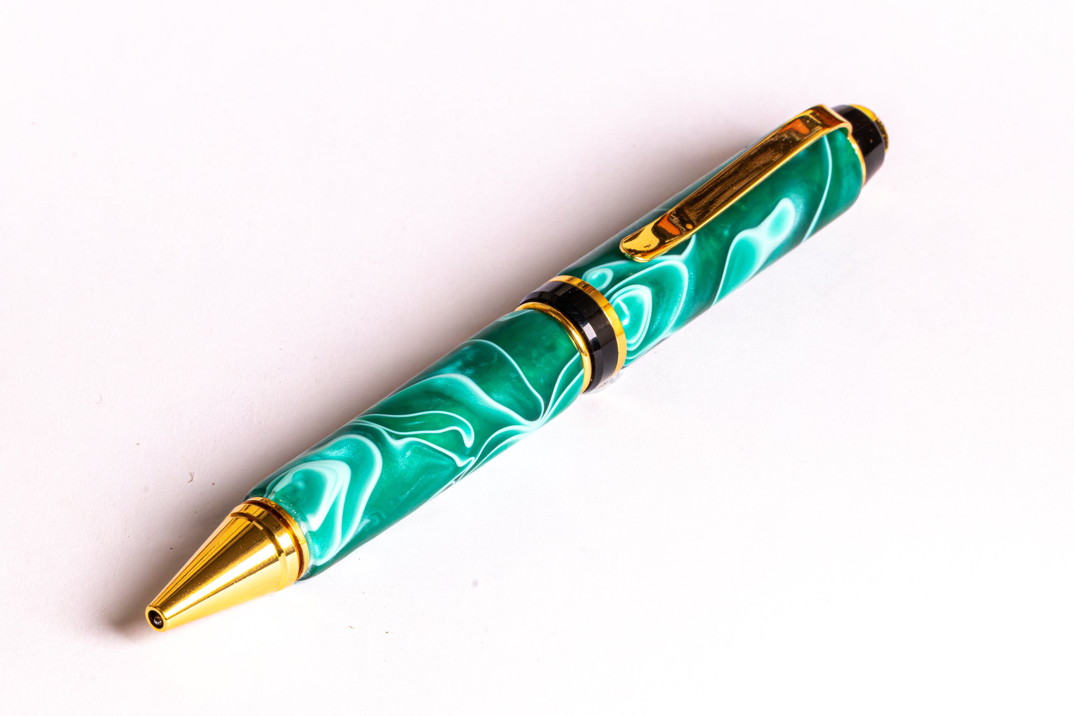 Green Acrylic Twist Handmade Pen