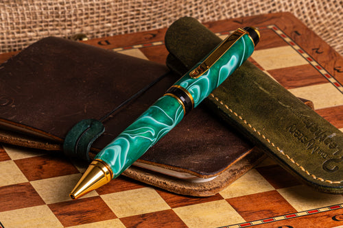 Green Acrylic Twist Handmade Pen