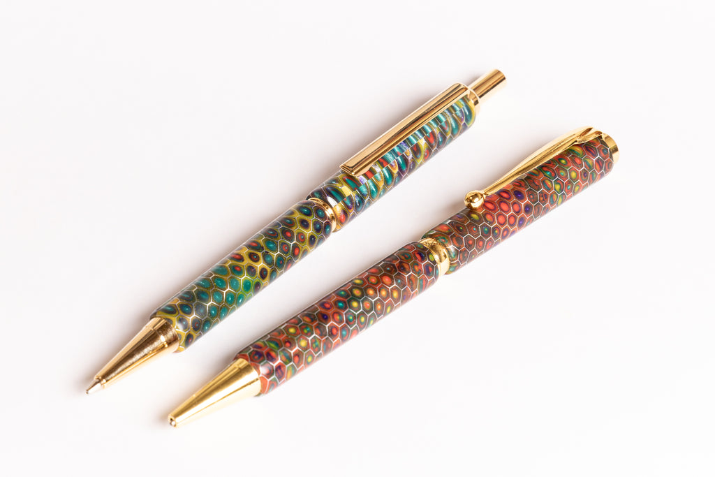 Honeycomb Handmade Pen and Pencil Set