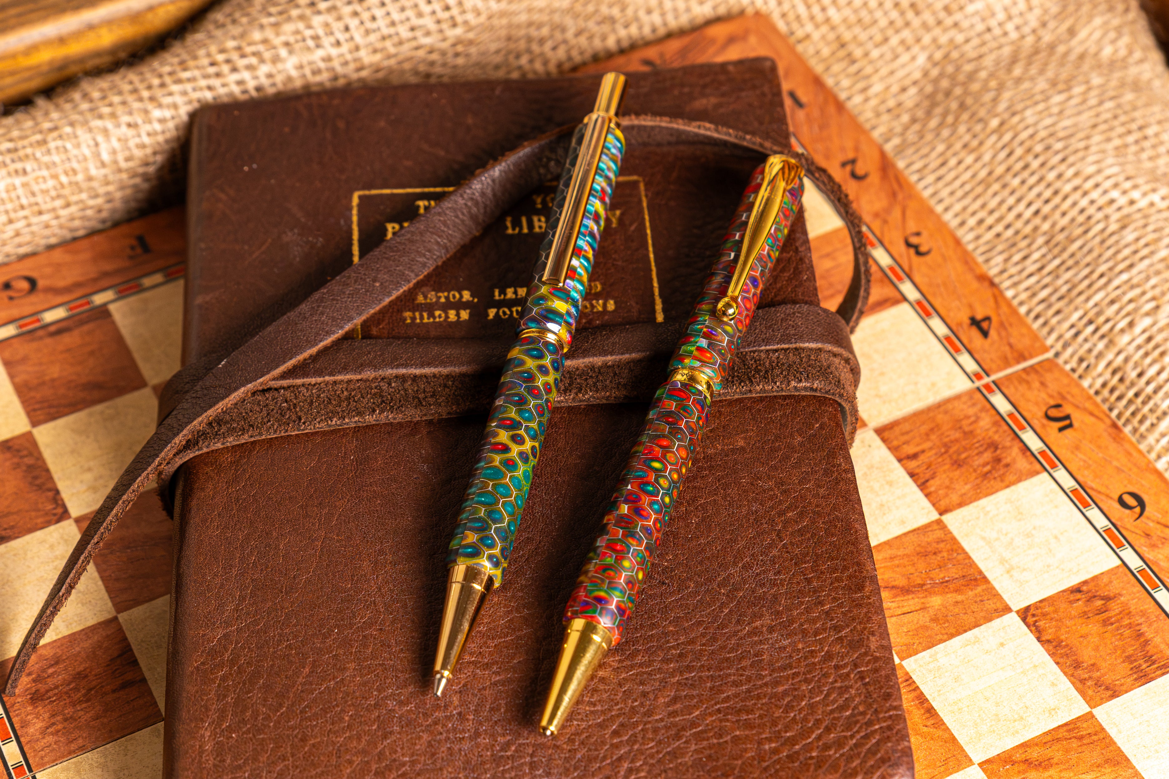 Honeycomb Handmade Pen and Pencil Set