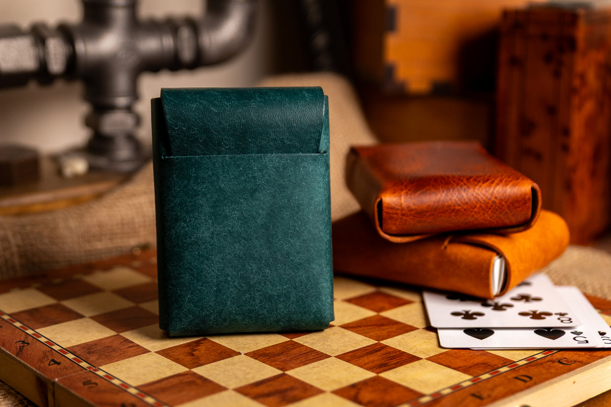 Stitchless Leather Playing Card Case