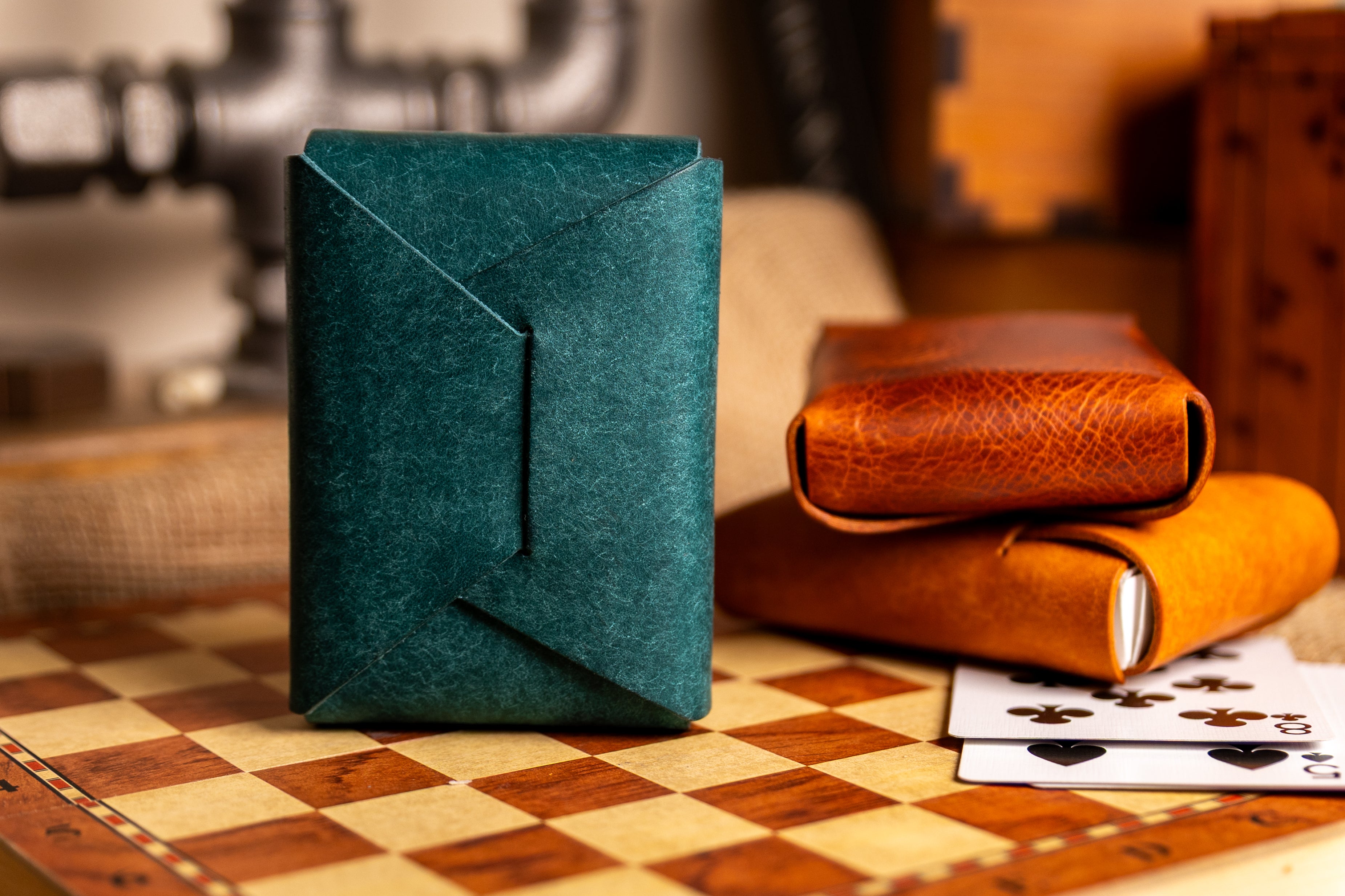 Stitchless Leather Playing Card Case