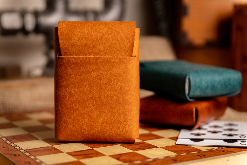 Stitchless Leather Playing Card Case