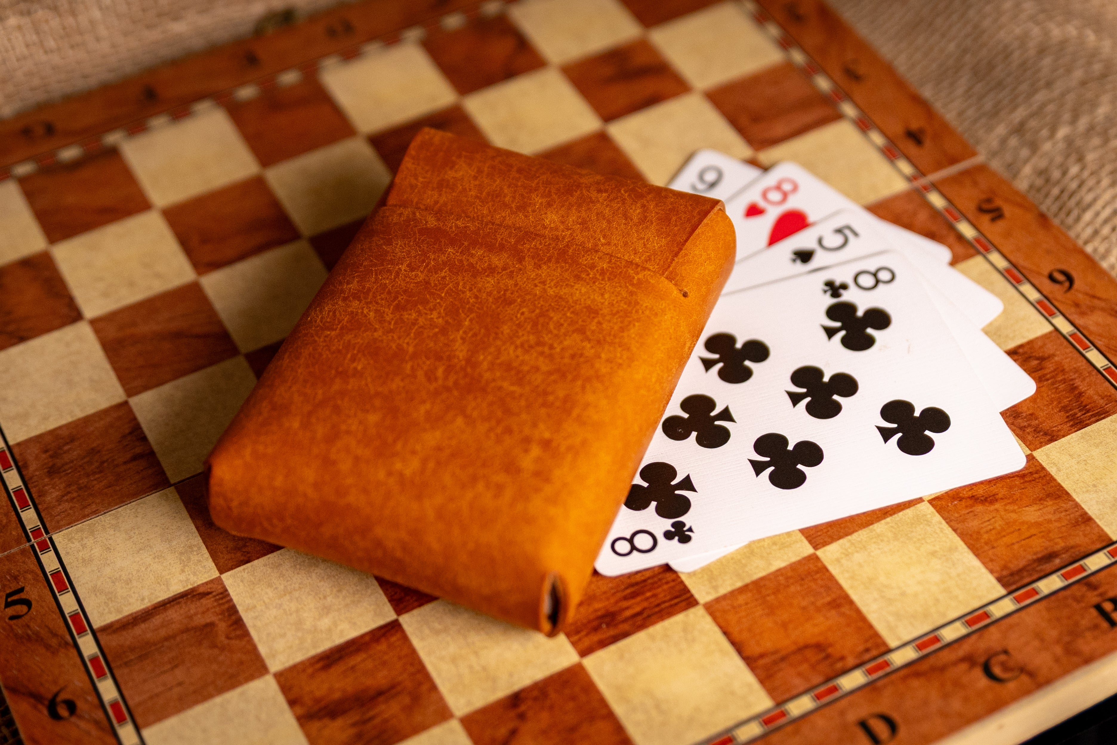 Stitchless Leather Playing Card Case