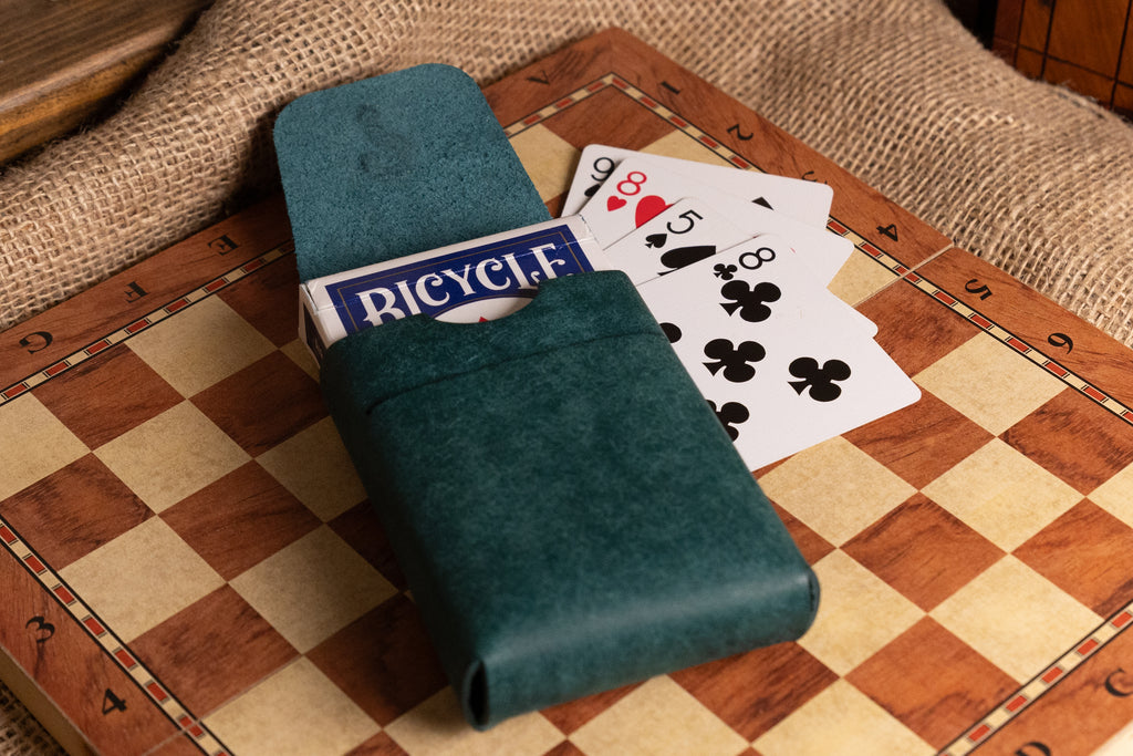 Stitchless Leather Playing Card Case