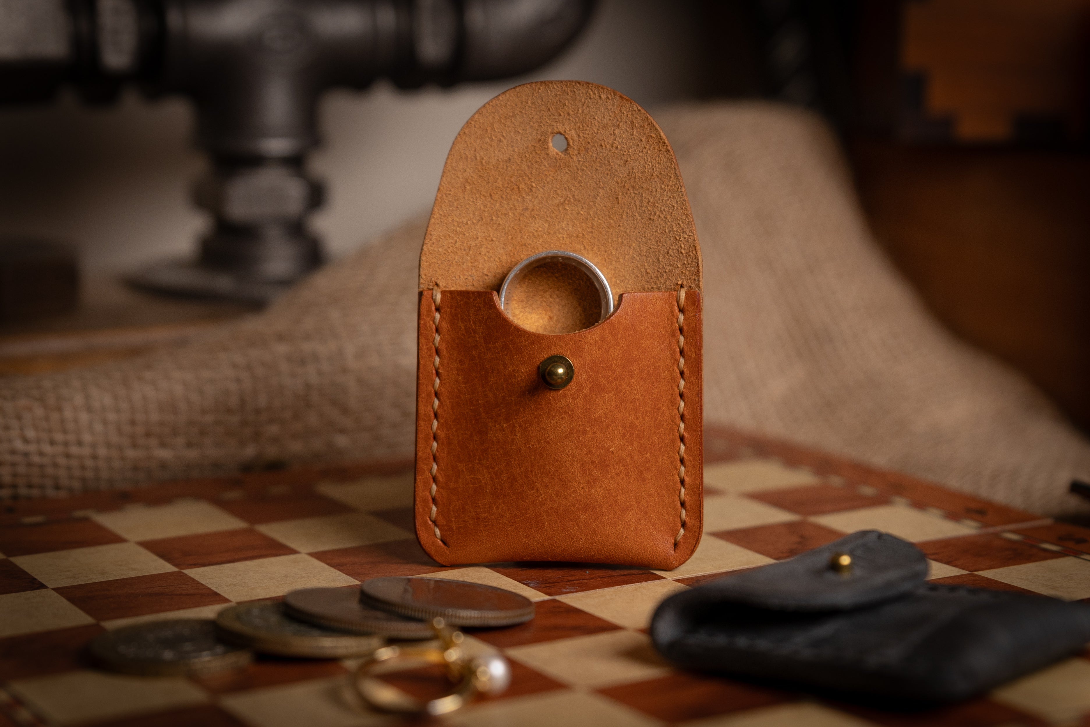 Leather Ring & Coin Pouch