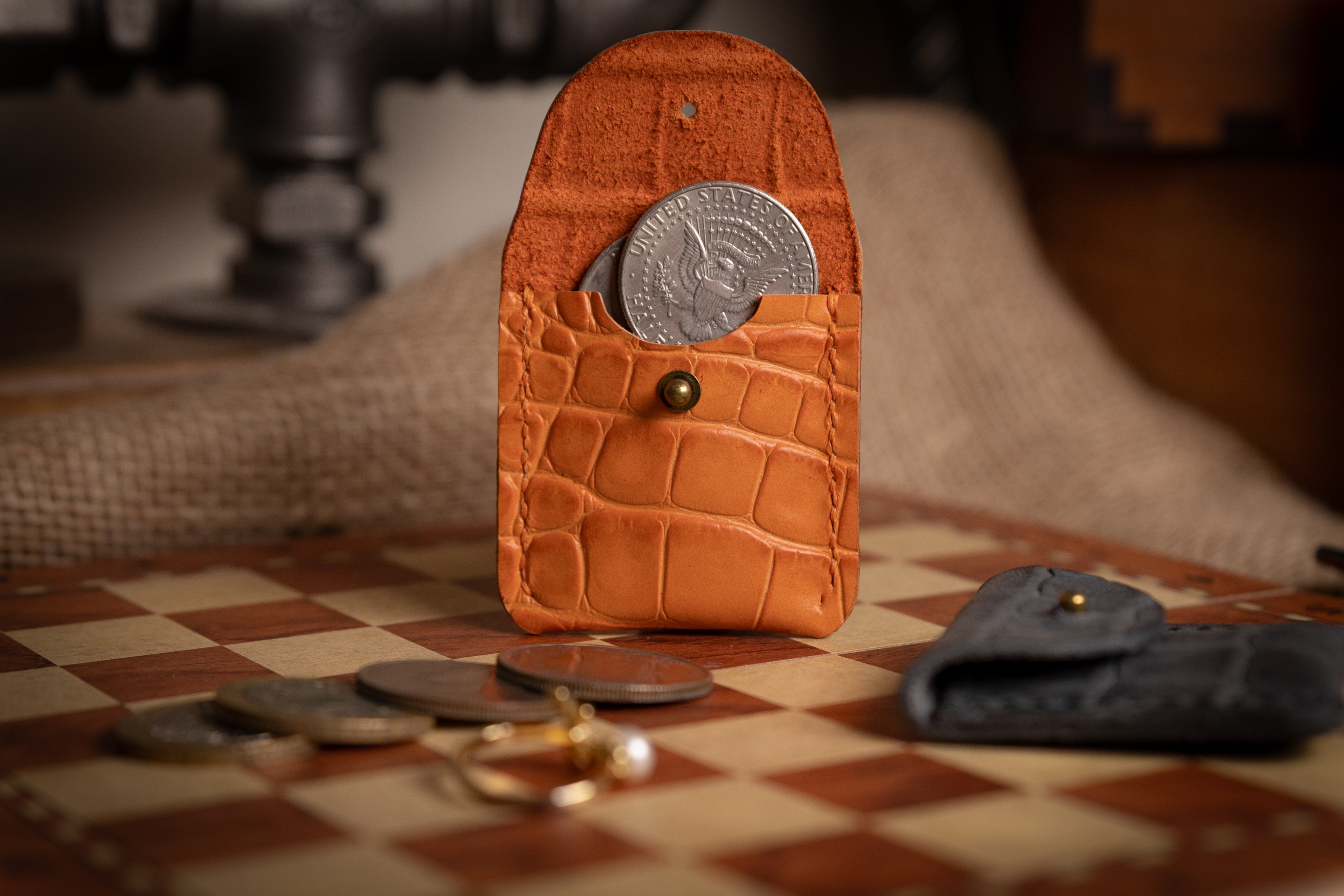 Leather Ring & Coin Pouch