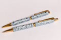 Handmade Blue Corian Pen and Pencil Set