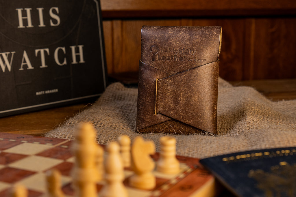 Stitchless wallet pueblo leather - brown 