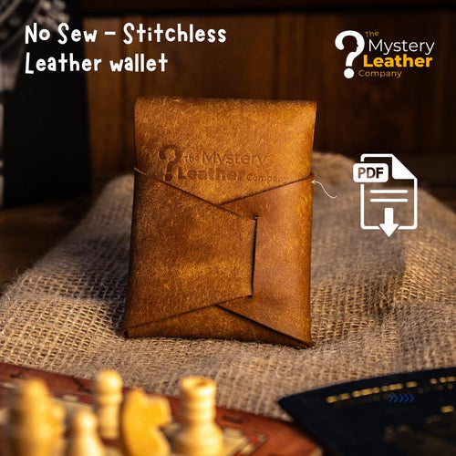 Leather Pattern Wallet | Stitchless Minimalist Card Holder Template (PDF Download)