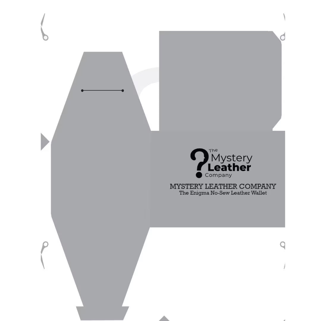 Leather Pattern Wallet | Stitchless Minimalist Card Holder Template (PDF Download)